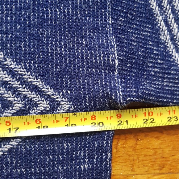 Vintage Blue Ski Sweater Blue Wool Coogi Style Sweater Mockneck Jump Blue Size L - Picture 9 of 10